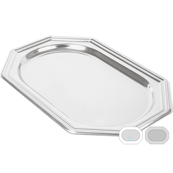 Luxury Octagonal Silver PET Trays